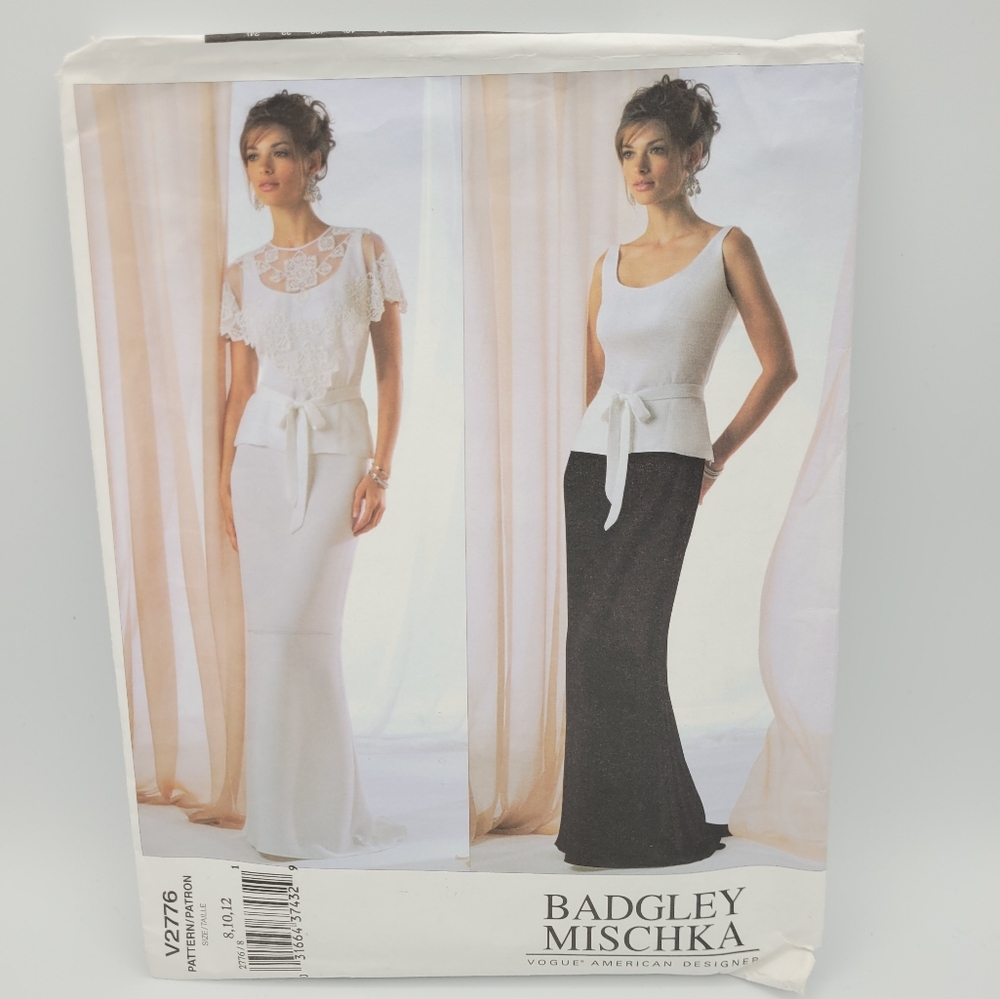 UNCUT Vogue American Designer Badgley Mischka V2776 Sewing Pattern Limited Ed
